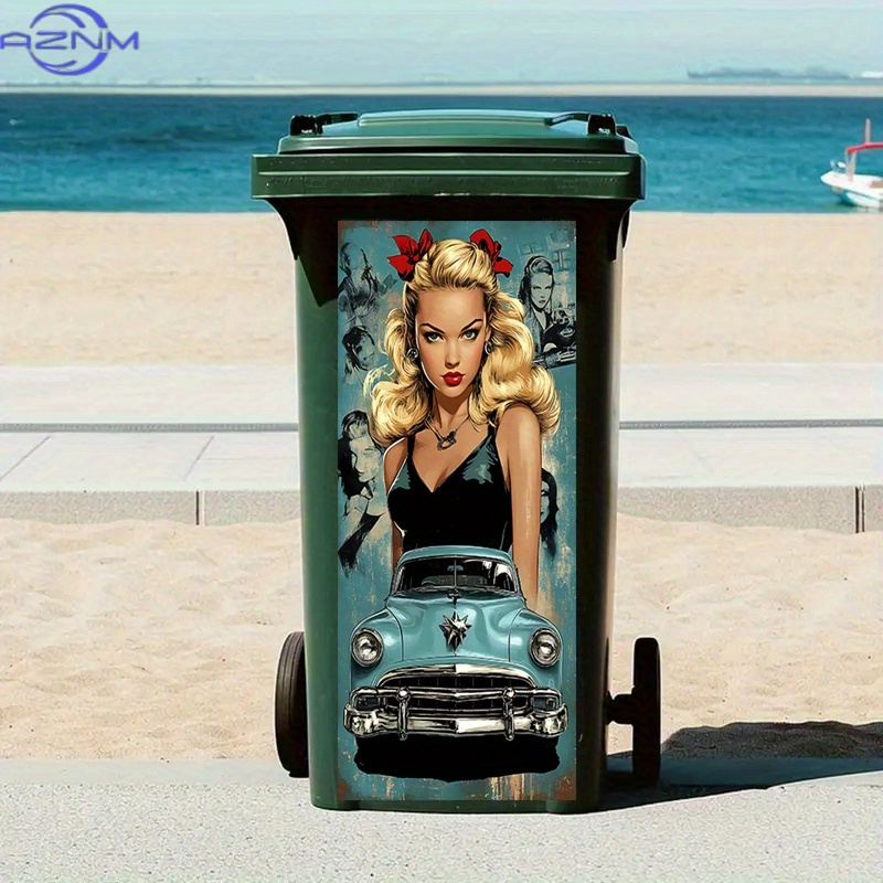 Luxury Lifestyle Cars - 1pc Luxury Pin-Up Style Blonde Woman