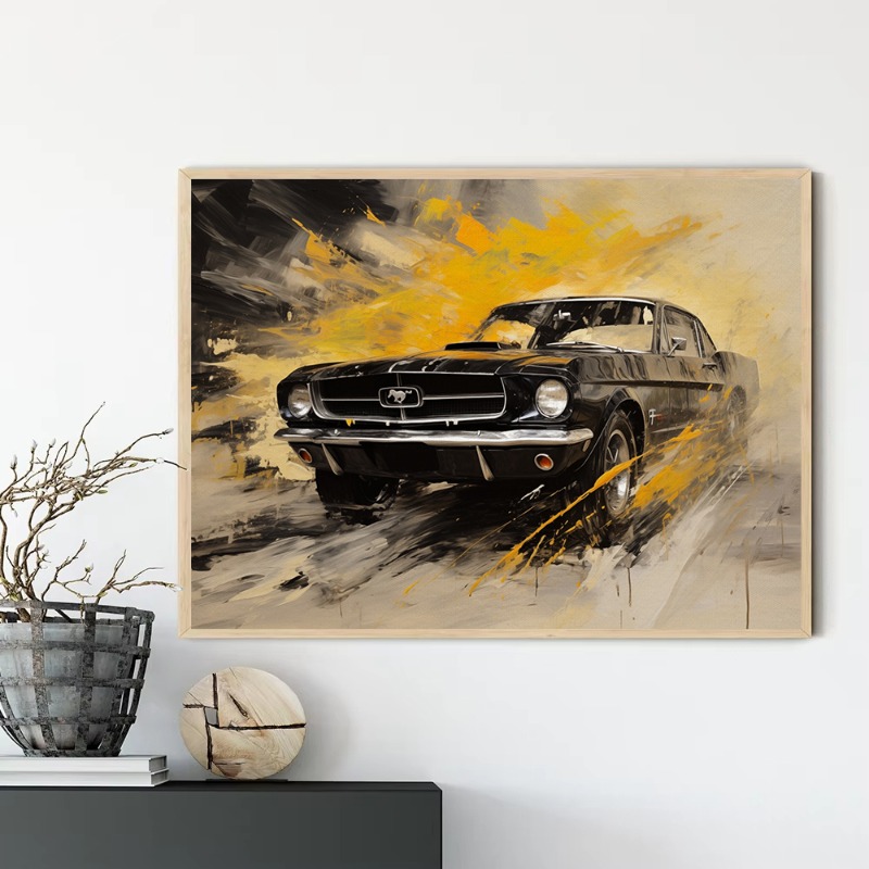 Vintage Oil Painting Style Car - Luxury Lifestyle Cars recension och pris