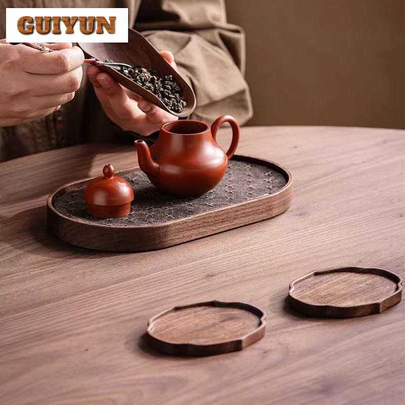 Black Walnut Small Tea Tray Sn - Wooden Serving Tray recension och pris