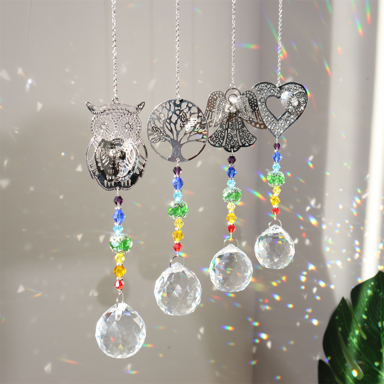 Crystal Sun Catcher Metal Piec - Crystal Ball Decor recension och pris