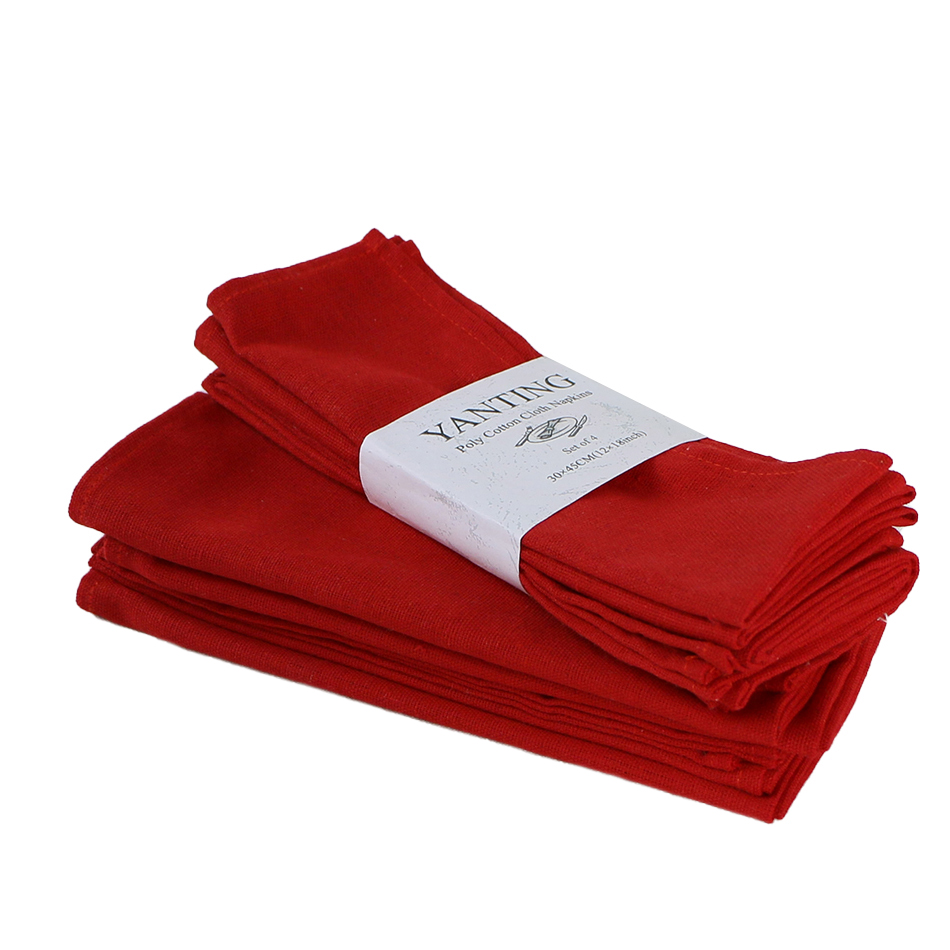 12Pcs Christmas Green Red Clot - Linen Napkin Set recension och pris