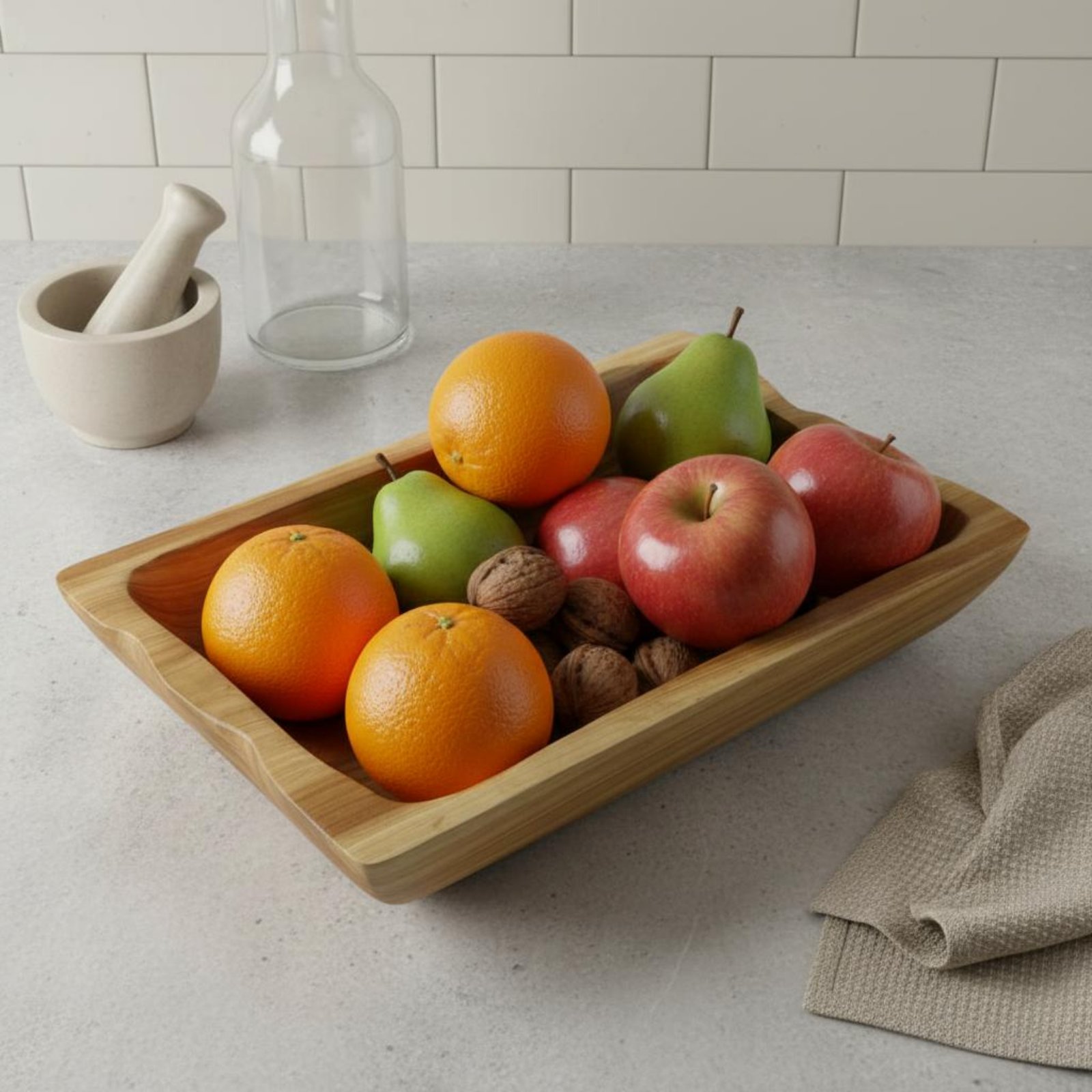 Hardwood Wood Storage Basin La - Wooden Serving Tray recension och pris