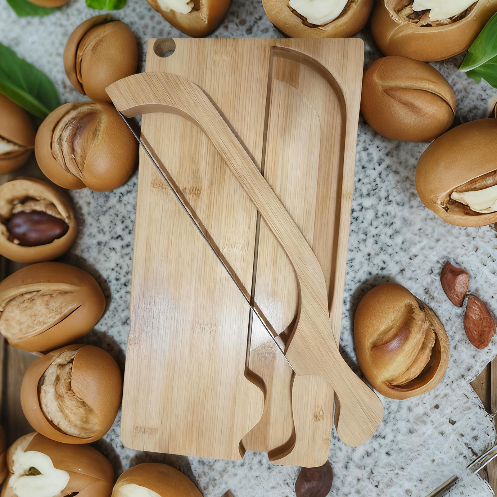Bread Cutter For Sourdough Por - Wooden Serving Tray recension och pris