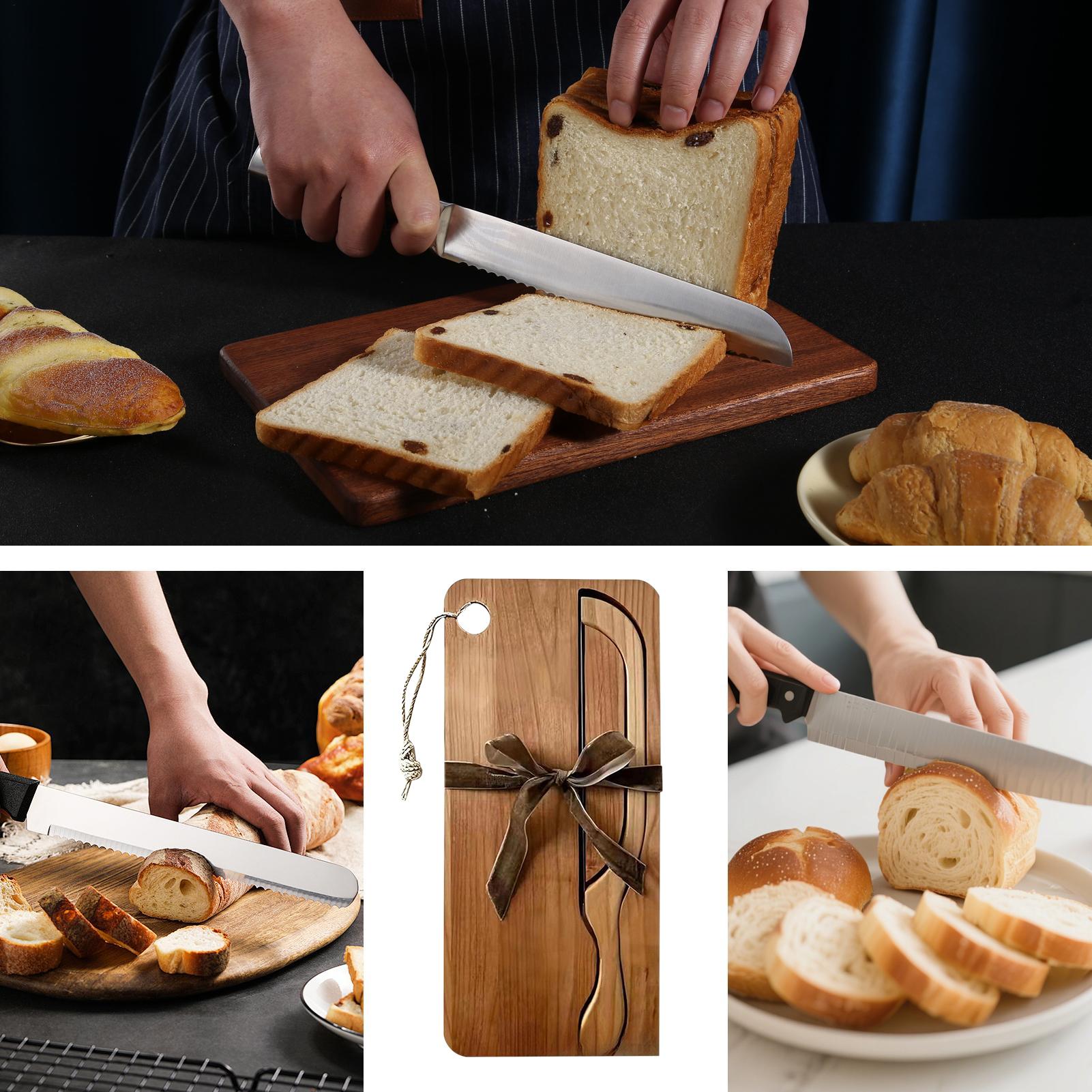 Bread Cutter For Sourdough Por - Wooden Serving Tray recension och pris