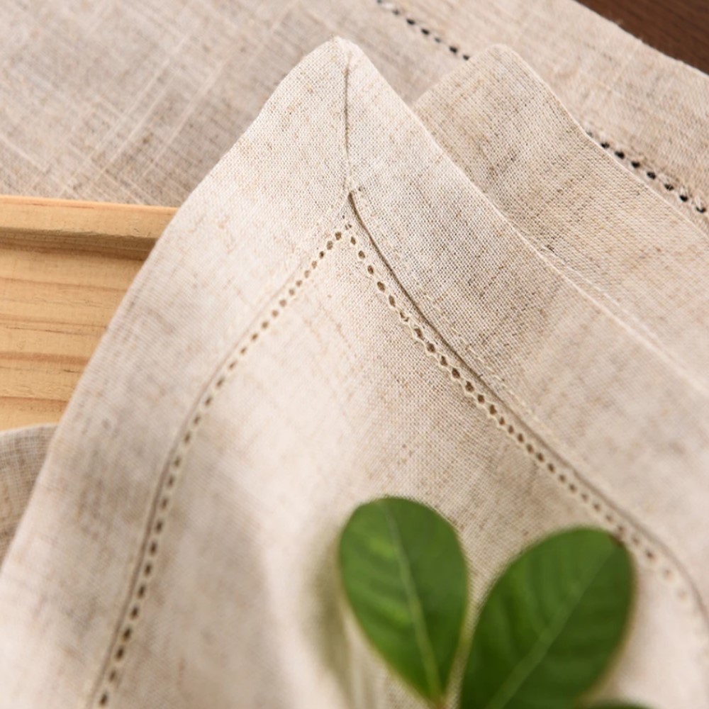 1/5/10pcs Hemstitched Linen Kh - Linen Napkin Set recension och pris