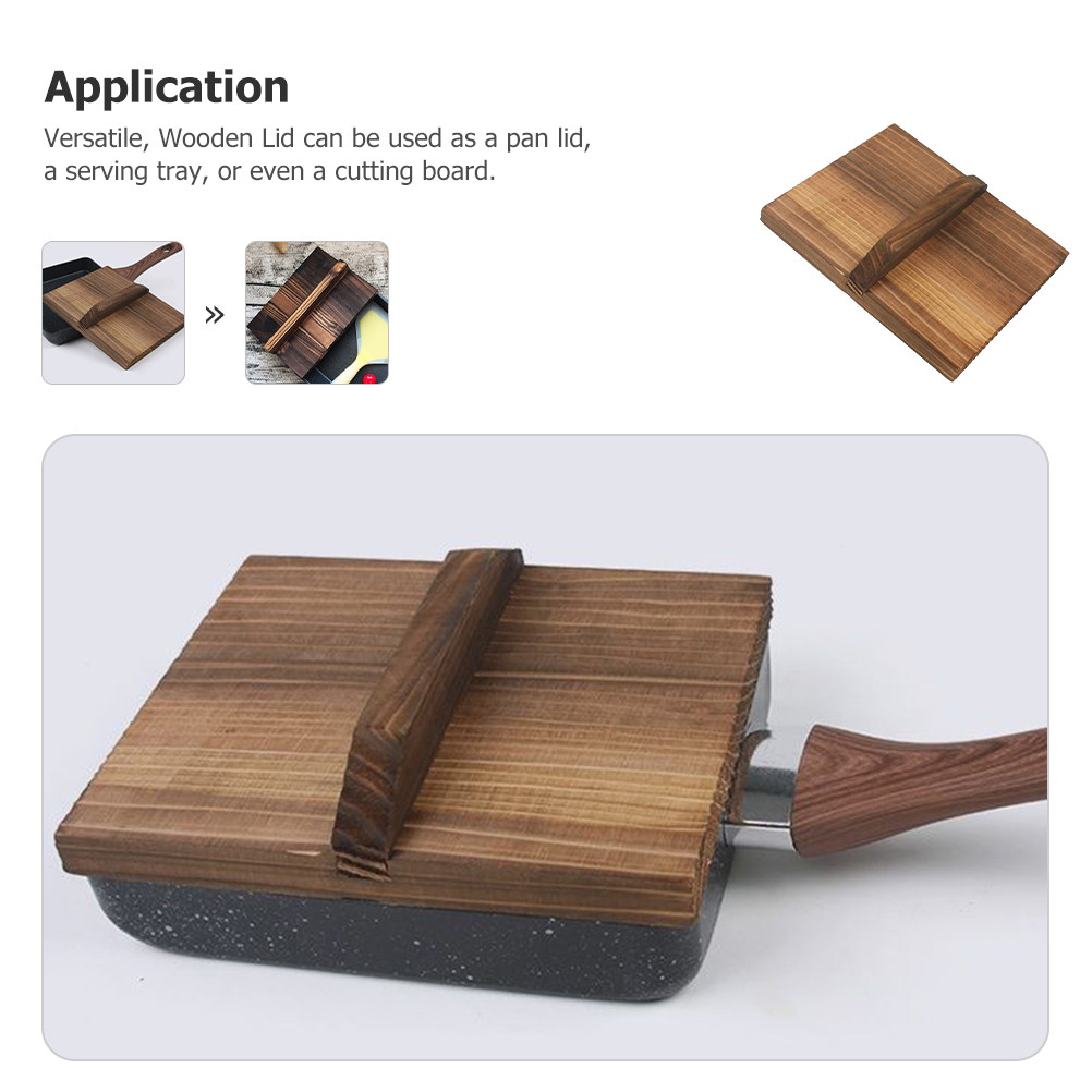 Wooden Pan Lid Kitchen Japanes - Wooden Serving Tray recension och pris