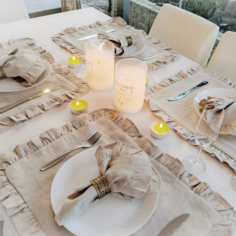 Set of 6 100% Linen Napkins We - Linen Napkin Set recension och pris