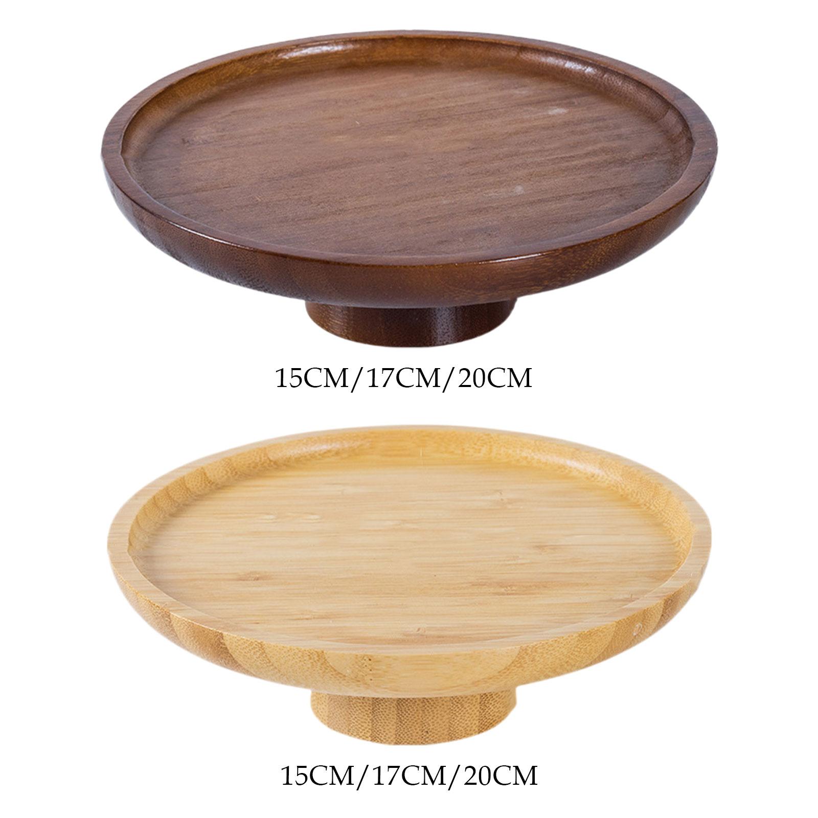 Wood Cake Stand Fruit Serving  - Wooden Serving Tray recension och pris