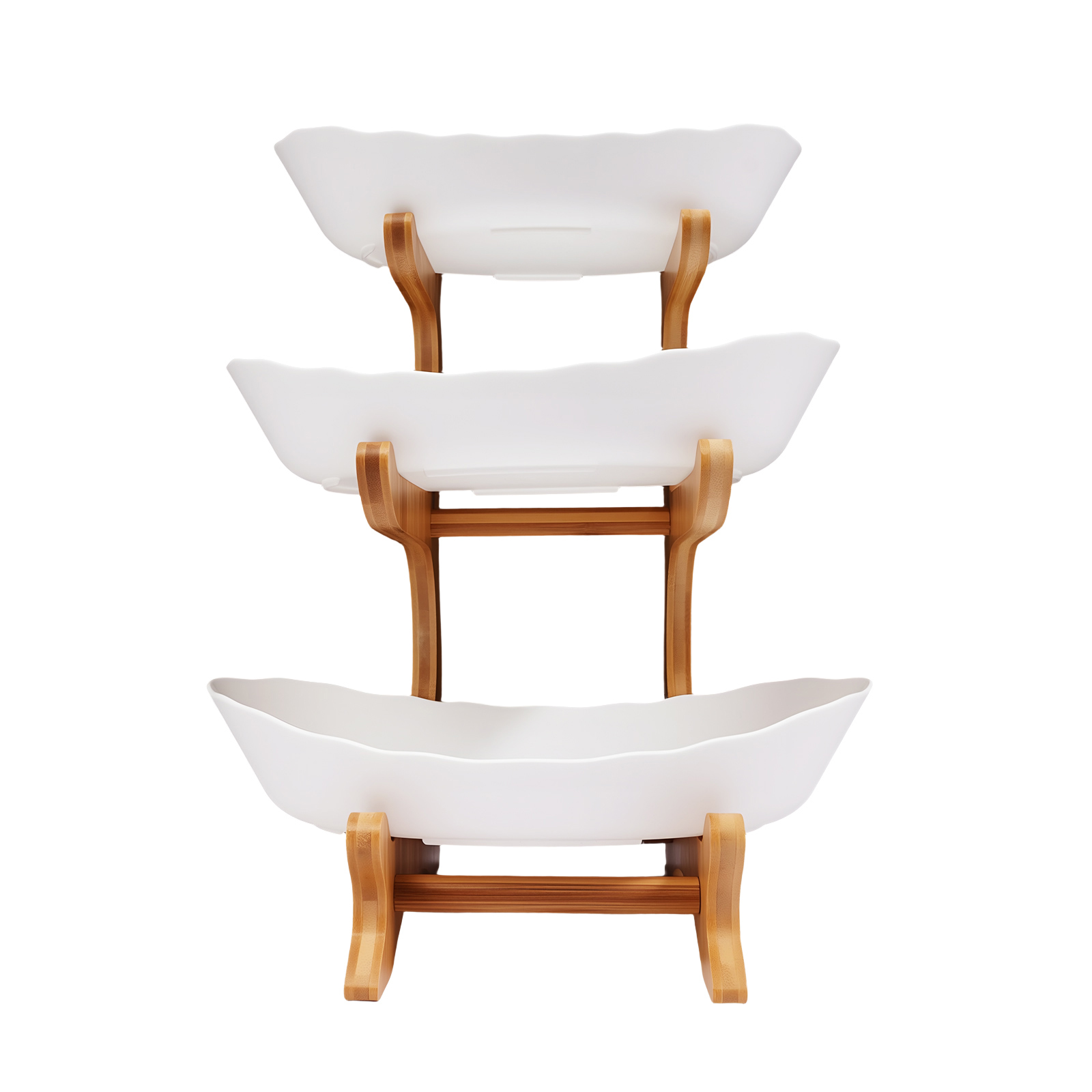 Yuanbao Shape 3-Tier Serving B - Wooden Serving Tray recension och pris