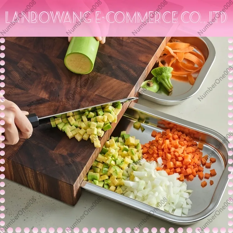 Walnut Cutting Board with Stai - Wooden Serving Tray recension och pris