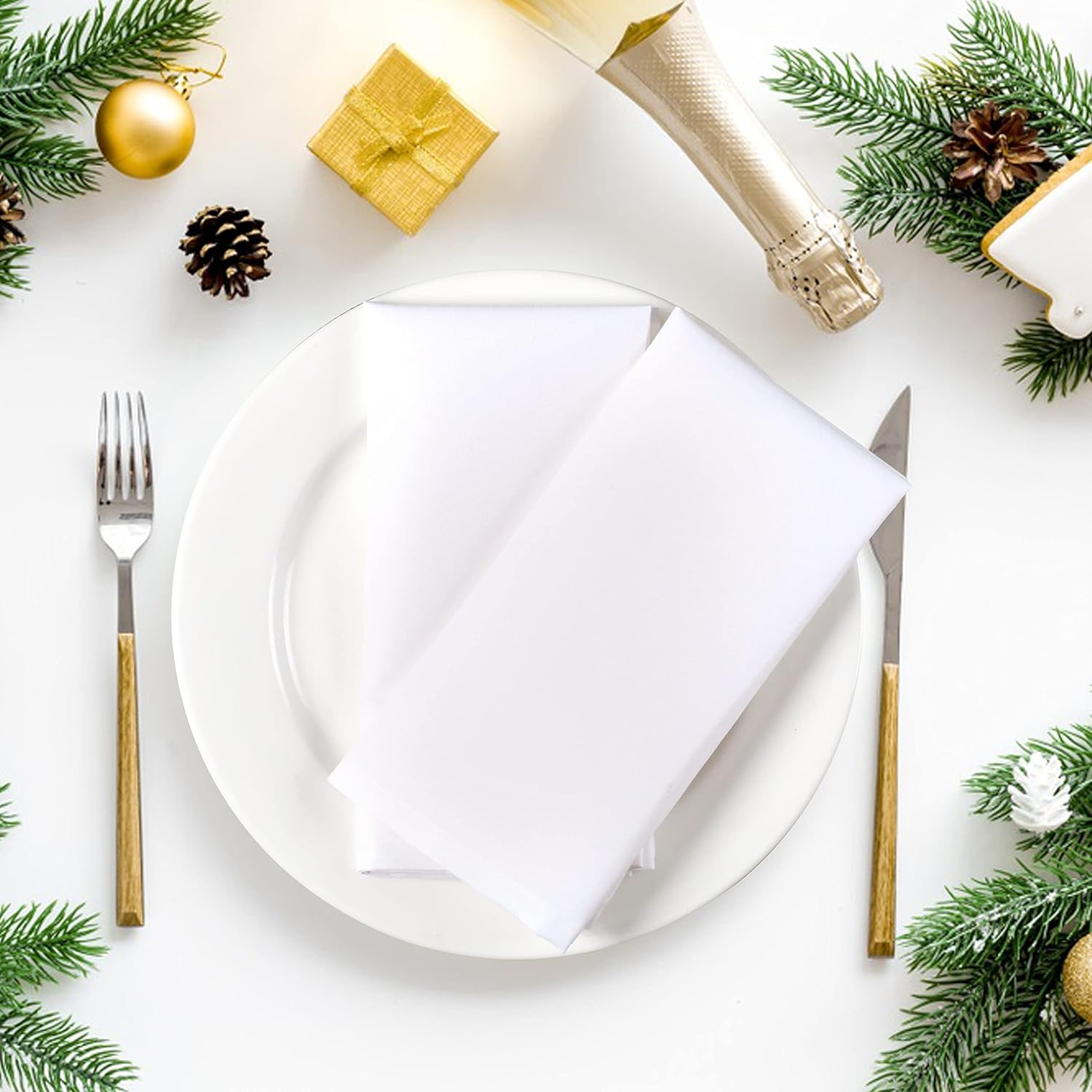 6 Pieces 100% Cotton Dinner Na - Linen Napkin Set recension och pris