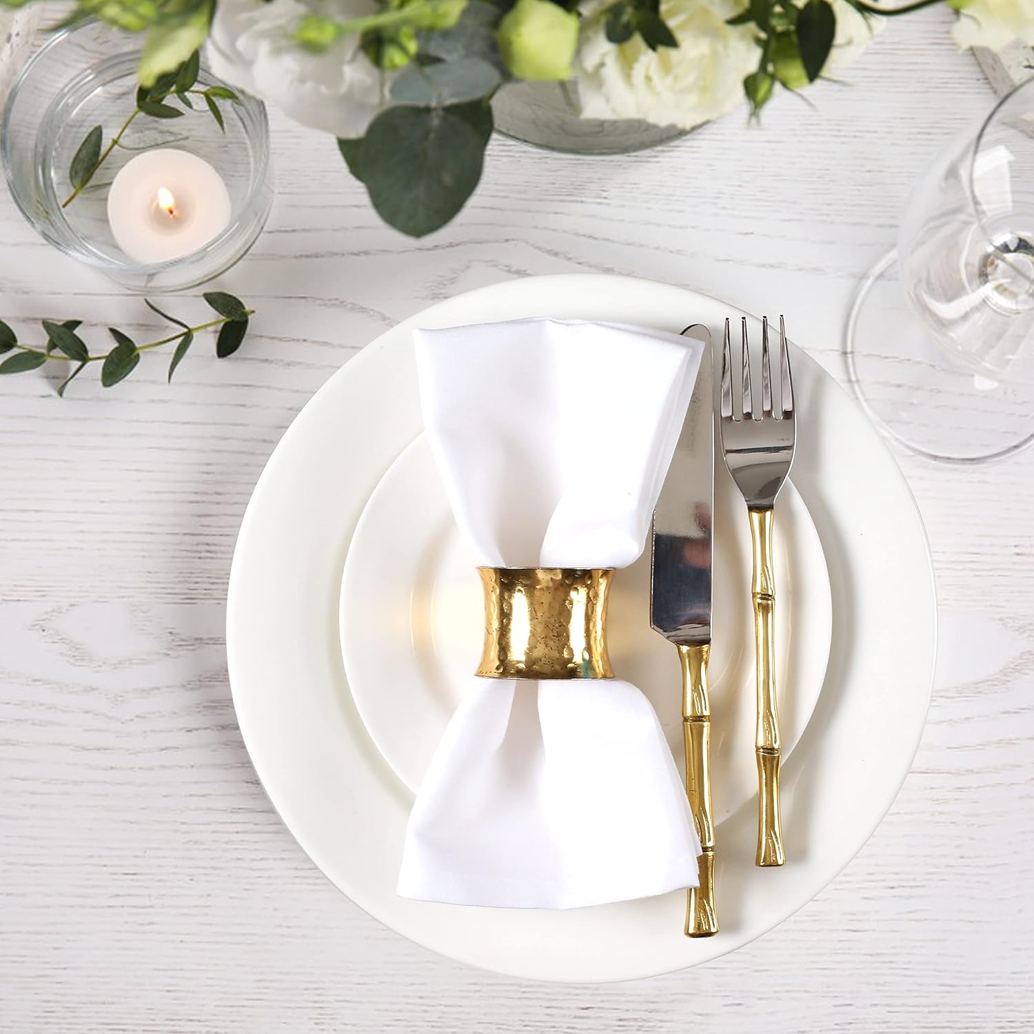 6 Pieces 100% Cotton Dinner Na - Linen Napkin Set recension och pris
